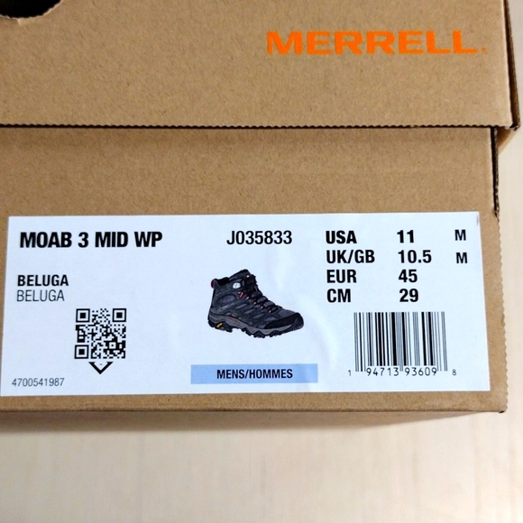 Merrell Men's MOAB Waterproof Mid-cut Hiking Shoes! - Picture 6 of 6